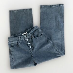Levi's Women's Mile High Cropped Wide Leg Denim‎ Pants Charcoal Gray 26 Sailor